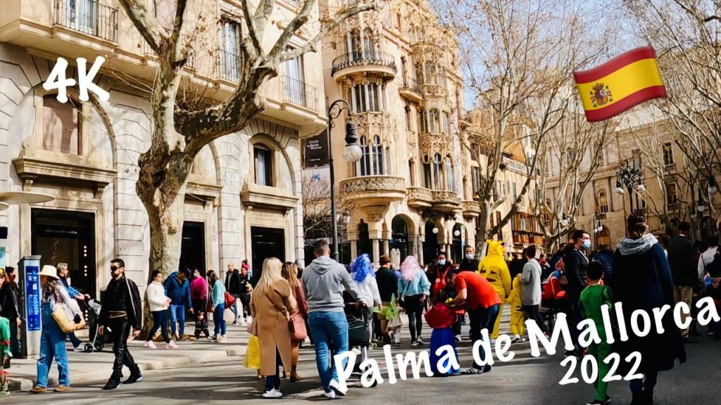 🇪🇸Palma de Mallorca from La Rambla to Paseo del Borne 📷4K60