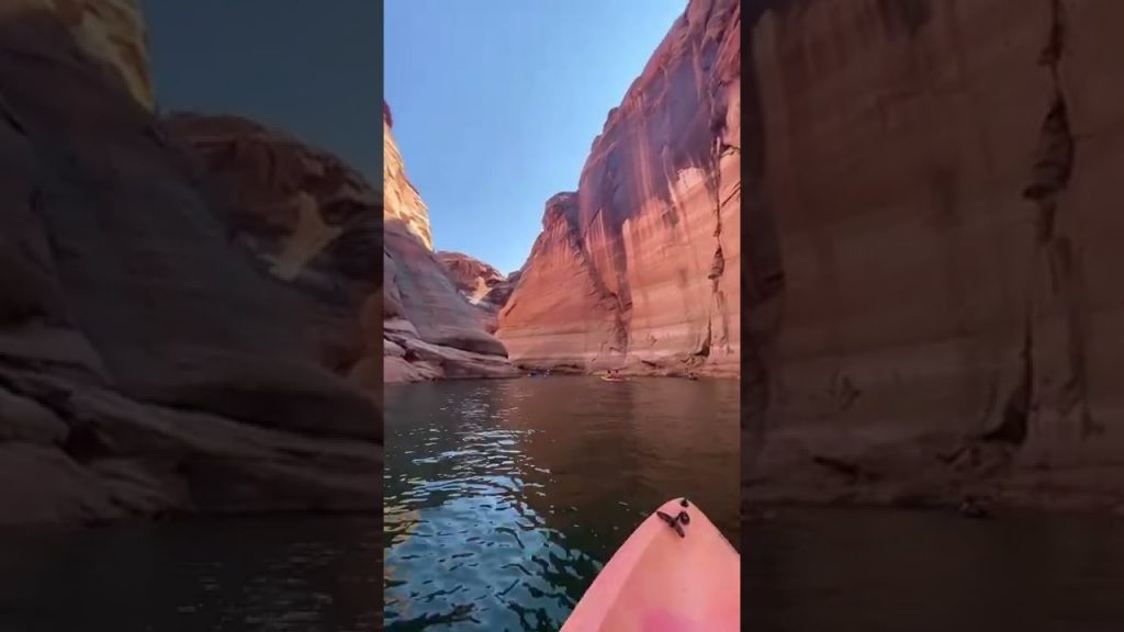 Kayaking through Antelope Canyon |📍 Antelope Canyon, Arizona #shorts #kayaking #arizona #travel