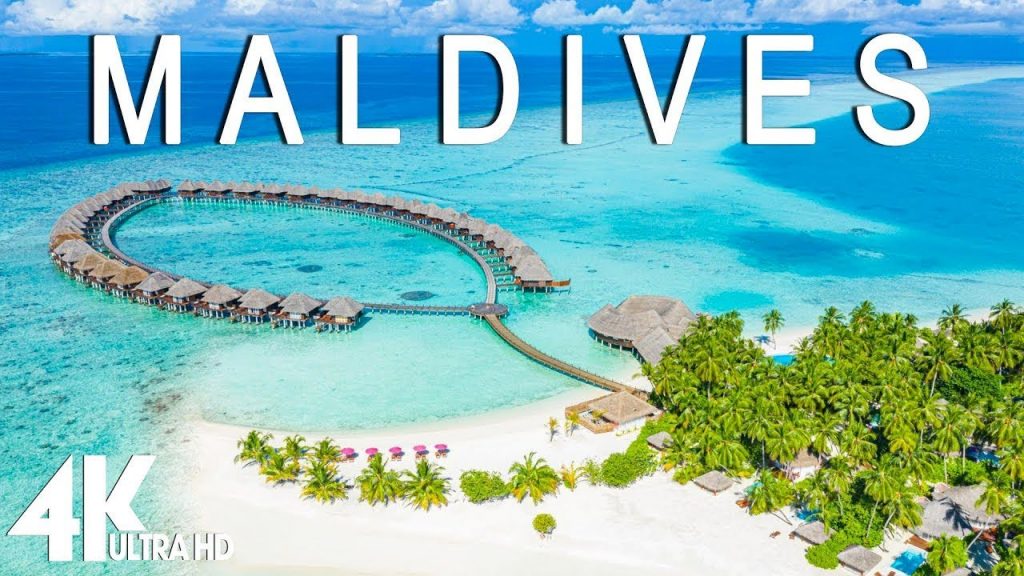 FLYING OVER MALDIVES (4K UHD) - Relaxing Music Along With Beautiful Nature Videos - 4K Video HD