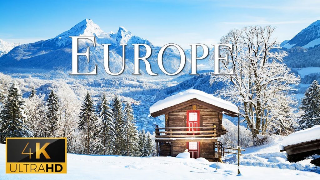 FLYING OVER EUROPE (4K Video UHD) - Soothing Music With Beautiful Nature Video For Relaxation On TV